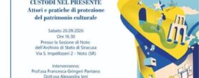 Noto: Attività dell’Archivio di Stato…