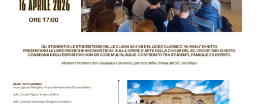 Noto: una nuova bellissima iniziativa nella Chiesa del SS. Crocifisso!